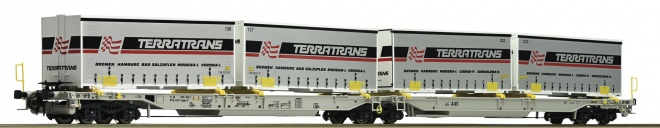 Articulated intermodal car of AAE with containers<br /><a href='images/pictures/Roco/179246.jpg' target='_blank'>Full size image</a>